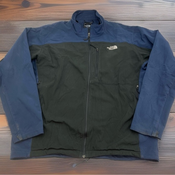 The North Face Jacket Mens XXL Blue Black Amvy T183 Apex Bionic Soft Shell *READ - Picture 1 of 10